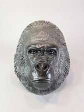 Sandicast Silverback Gorilla Head Sculpture by Sandra Brue 1997 Large 11x11x12 picture