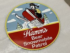 12” Hamms Beer Snowmobile Patrol Vintage Style Heavy Steel  Metal Sign picture