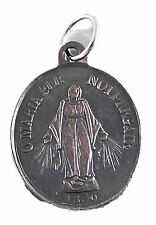 Vintage Catholic Miraculous Mary & Pope Pius IX Religious Medal picture