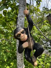 Chimpanzee Going for a Ride on Swinging Rope, Monkey  Swinger Garden Decoration picture