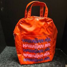 VTG Hawaiian Air Airlines Bag Vinyl Tote Travel Carry On Shoulder Luggage Plane picture