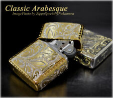 Zippo Armor Case Arabesque Classic Gold Mirror 5 Sided Processing Lighter Japan picture