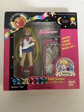 Super Sailor Moon Figure Petit Solider 1996 Bandai Asia Stand & Card NEW picture