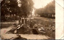 RPPC Postcard Road Construction Crew Shovels & Wheel Barrow c.1904-1918    12392 picture