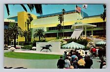 Inglewood CA-California, Hollywood Park Race Track, Advertising Vintage Postcard picture