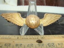1930s US Air Mail Patent Applied For Rolled Gold Pilot Wing Genuine Very Rare  picture
