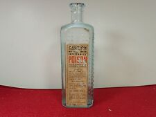 Cresolene for Cresolene Vaporizer Large Bottle with Poison Label Warning 1894 picture