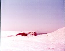 VINTAGE FOUND PHOTO - 1970S - ICE COVERED BEACH OCEAN COASTAL SNOW WINTER SHOT picture