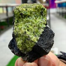 123G Natural and rare beautiful museum grade olive green olivine crystal picture