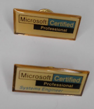 Two Microsoft Certified Professional Lapel Pins S17 picture