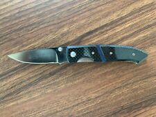 RARE Puma  Handmade Black Glimmer Folding Knife 280760 NEW. Carbon Fiber Handles picture