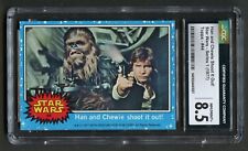 Han and Chewie Shoot It Out #44 Topps Star Wars 1977 Series 1 Card CGC 8.5 picture