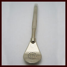 Bombilla Stainless Steel Yerba Mate Filtered Straw Spoon Tea Drinking Silver M13 picture