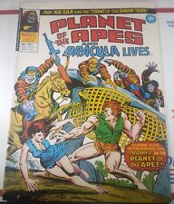 💥 PLANET OF THE APES AND DRACULA LIVES #101 MARVEL UK 1976 MAN-THING 7 KA-ZAR picture