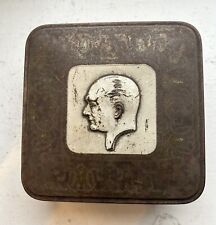 Vintage Turkish Tin Found In Istanbul With Image Of Ataturk 5” L X 2 2/2 H picture