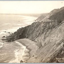 c1930s Pacific Coast CA Redwood Hwy RPPC Peterson #861 Real Photo Birds Eye A193 picture