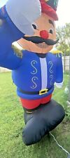 Vintage Gemmy Lighted Nutcracker ￼8 Ft Black Hat Airblown Inflatable Christmas picture