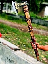 MDM Custom Hand Forged Tomahawk Ragnar Viking Axe with Battle Combat Hatchet X   picture