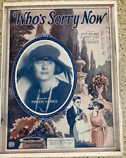 1923 WHO'S SORRY NOW MARION HARRIS BERT KALMAR TED SNYDER VINTAGE SHEET MUSIC picture
