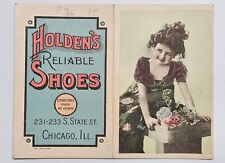 1917 Advertising Trade Card Holden's Reliable Shoes 231-233 S State St Chicago picture