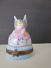 PEINTE MAIN Limoges France Fairy Godmother/Tooth Fairy Porcelain TrinketPill Box picture