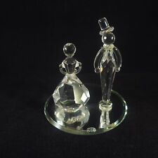Swarovski ZOO Crystal 3-inch Bride and Groom Wedding Figurine on Mirror Base  picture