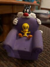 Vintage 1998 Hardee's Warner Bros Sylvester Cat and Tweety Bird Purple Chair picture