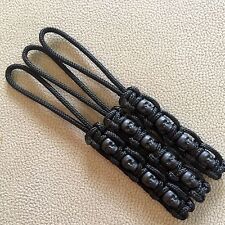 325 Paracord Small Hole Knife Lanyard 3pk Black With Black Skulls picture
