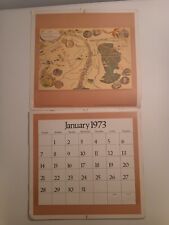 Vintage J.R.R. Tolkien 1973  12 Month Calendar The Hobbit Lord Of The Rings picture