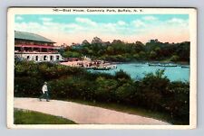 Buffalo NY-New York, Boat House, Cazenovia Park, Antique, Vintage Postcard picture