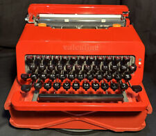 Vintage Valentine Typewriter W Case Olivetti Ettore Sottsass Portable 1960s Red picture