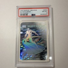 1990 Marvel Universe Silver Surfer Hologram #MH3 PSA 8 NM-MT Impel picture