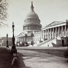 Antique 1898 The Capitol Building Washington DC Stereoview Photo Card V3261 picture