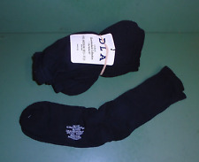 6 Pairs of USGI Black Cushioned Cotton Blend Combat Boot Socks USA Size Medium picture