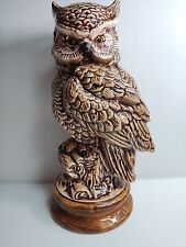 Ceramic Owl Vintage BYRON MOLD B4 Great Horned Figurine 11.5” x 5” Antique Vtg picture