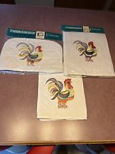 Vintage Dora May Rooster Embroidered Toaster & Blender Covers NEW Sealed +1 picture
