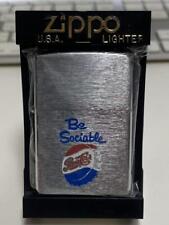 Zippo lighter Pepsi cola lid solid brass silver boxed unused picture