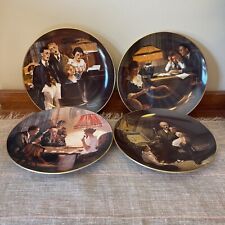 Set of 4 Edwin M. Knowles Norman Rockwell 1983 & 84 collector plates 8.5
