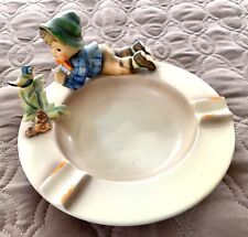 Vintage Hummel Figurine Ashtray Boy with Bird W Germany Hummel V with BEE 166 picture