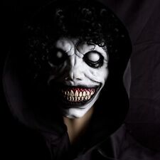 Smiling Demon Latex Realistic Scary Mask, Halloween Creepy Horror Ghost Devil picture