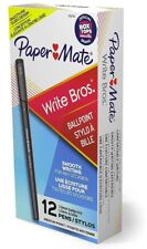 Paper Mate Write Bros Ballpoint Pens, Medium Point (1.0mm), Black, 12 Count picture