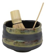 Ebros Japanese Traditional Tea Ceremony Matcha Green Bowl Whisk & Scoop Set picture