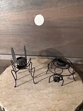 BEE /Ladybug  Tea Candle Holder Black Metal Wire Set Of 2 Insect Bug Decorations picture