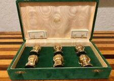 Rare Vintage Gucci Mid Century Cork Place Setting Holders Set. Gold/Silver x 6 picture