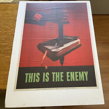 THIS IS THE ENEMY 1943 Vintage WORLD WAR 2 II ii two ww ORIGINAL poster picture