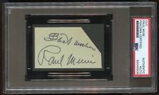 Paul Muni (d. 1967) signed autograph auto 2x3 cut Actor: Scarface PSA Slabbed picture