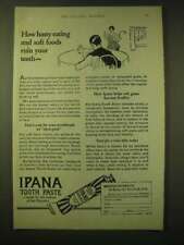 1924 Bristol-Myers Ipana Tooth Paste Ad - How hasty eating and soft foods ruin picture