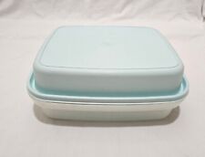 Tupperware Season & Serve Meat Tray Marinade Container #1294-8 Powder Blue 12x10 picture