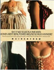 1991 Maidenform Lingerie Original Print Ad Women In Corsets Bustier Fashion picture