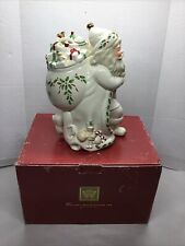  1999 Lenox Holiday Santa Skates To A New Millennium Cookie Jar W/Box Never Used picture